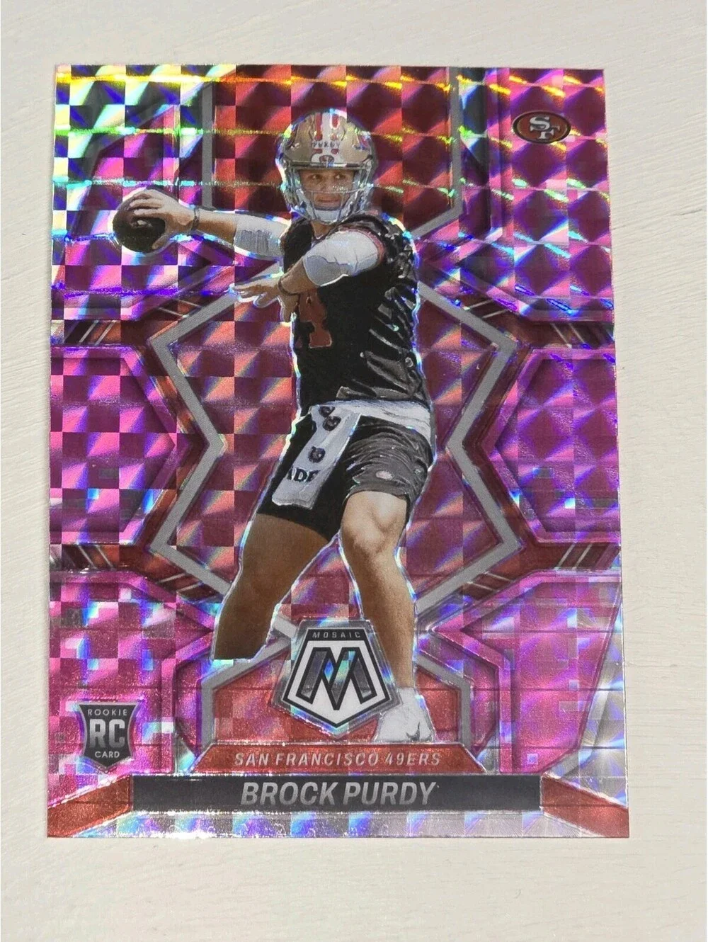 ⚒️🪙2022 Panini Mosaic BROCK PURDY Pink Camo RC 49ers 💠Clean💠